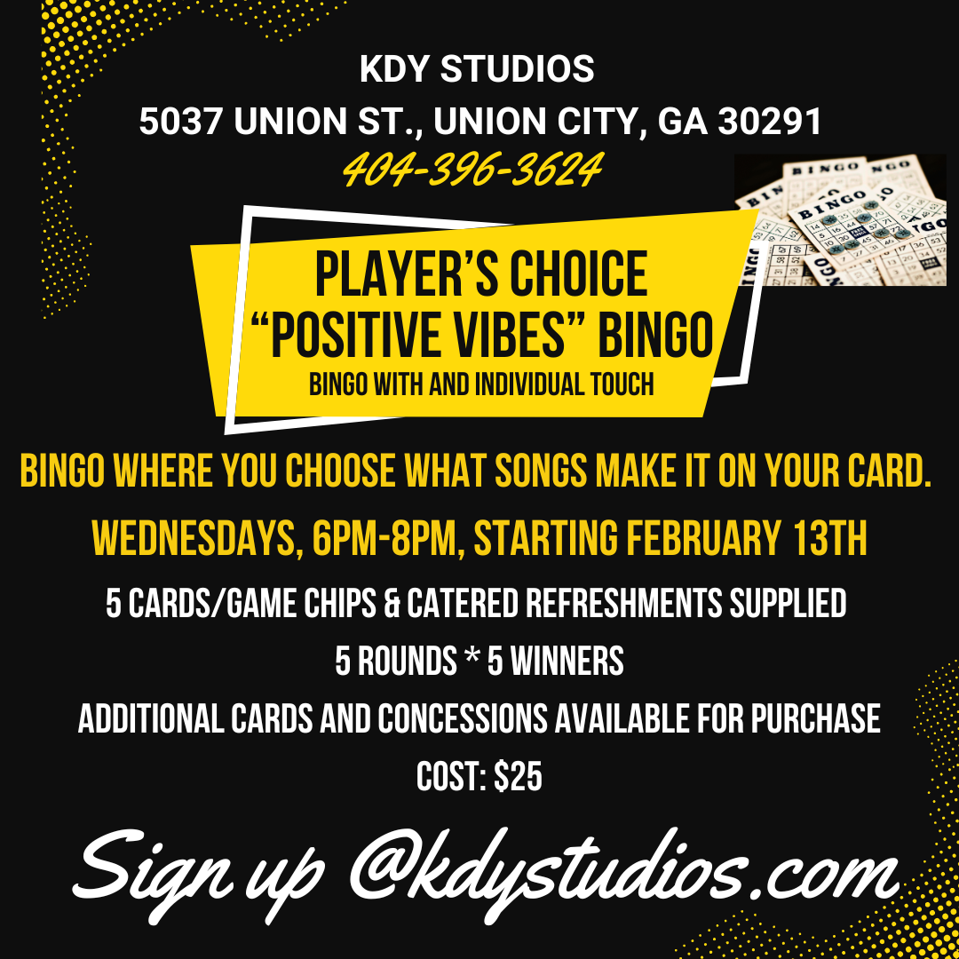 Player's Choice "Positive Vibes" Bingo