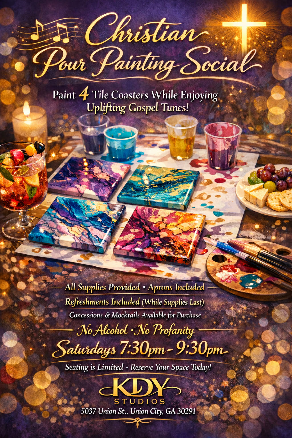 Christian Pour Painting Social